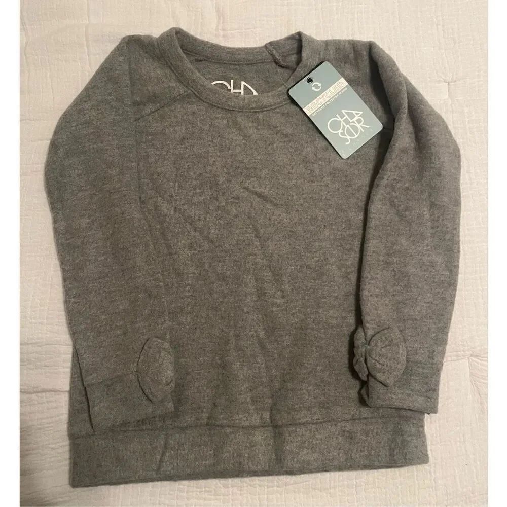 CHASER KIDS - Bliss knit Bow Detail Raglan Pullover NWT NEW